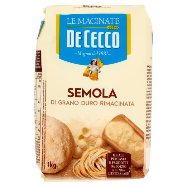 De Cecco Le Macinate Nachgemahlener Hartweizengrieß 1 kg