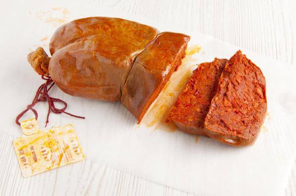 Madeo Nduja Calabrese Piccante, vakuumverpackt, ca. 2 g, Durchschnittsgewicht 2,05 kg