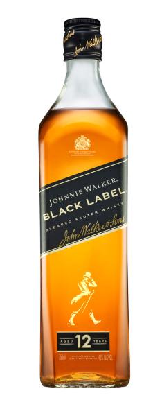 Johnnie Walker Black Blended Scotch Whisky – Flaschendesign „Keep Walking Icons“ – 700 ml
